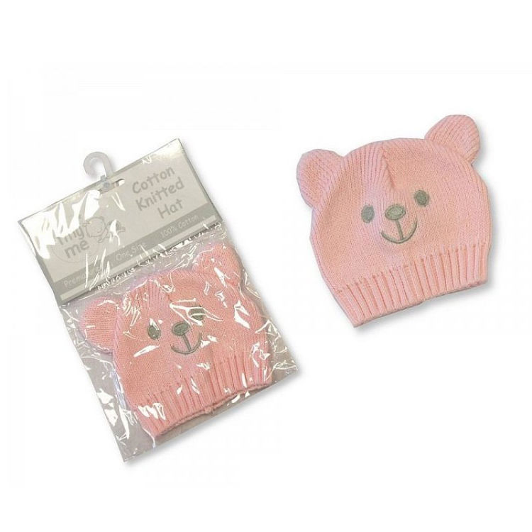 Picture of PB-20-427P: KNITTED PREMATURE BABY HATS - PINK